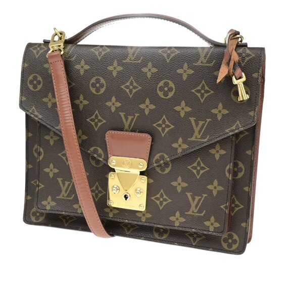 LOUIS VUITTON Monceau 28 2Way Shoulder Hand Bag Monogram Leather - Picture 1 of 14